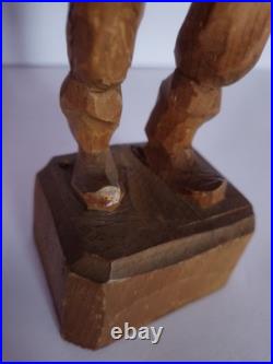 Vintage Hand Carved Wooden Figurine