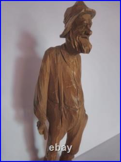 Vintage Hand Carved Wooden Figurine