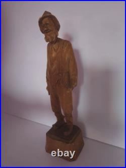 Vintage Hand Carved Wooden Figurine