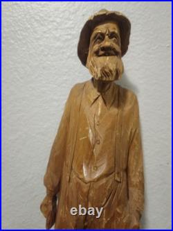 Vintage Hand Carved Wooden Figurine