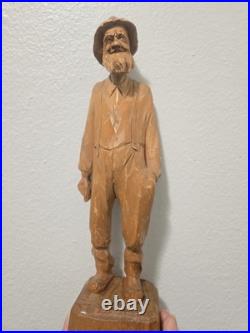 Vintage Hand Carved Wooden Figurine