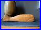 Vintage Hand Carved Wooden Sperm Whale Sculpture Primitive Folk Art Heavy Wood