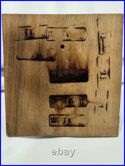 Vintage Hand Carved Wooden Wall Art Bearded Man Head Sculpture 8x8x3.5