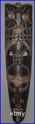 Vintage Hand Carving Painted Wall Decor Wood Mask