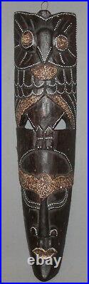 Vintage Hand Carving Painted Wall Decor Wood Mask