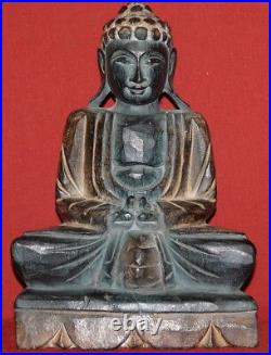 Vintage Hand Carving Wood Budha Statuette