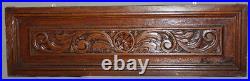 Vintage Hand Carving Wood Wall Hanging Floral Flower Plaque