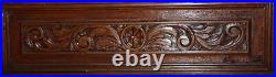 Vintage Hand Carving Wood Wall Hanging Floral Flower Plaque