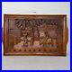 Vintage Hand Crafted Carved Wood Wall Hanging Philippine Village Farming