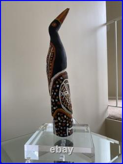 Vintage HandCarved Wood Tiwi Birds And Spirits Sculpture