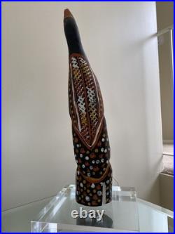 Vintage HandCarved Wood Tiwi Birds And Spirits Sculpture