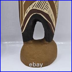 Vintage HandCarved Wood Tiwi Birds And Spirits Sculptures Bird 11H, Totem 10H