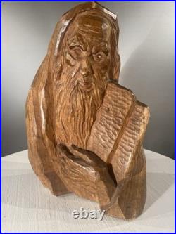 Vintage Handcrafted Wood Sculpture. Excellent condition 11 tall See pics