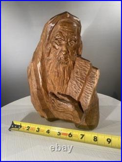 Vintage Handcrafted Wood Sculpture. Excellent condition 11 tall See pics