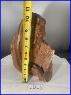 Vintage Handcrafted Wood Sculpture. Excellent condition 11 tall See pics
