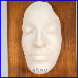 Vintage Handmade Art Two Faced Sculpture Face Relief Plaster on Wood Unique