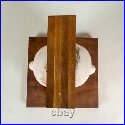 Vintage Handmade Art Two Faced Sculpture Face Relief Plaster on Wood Unique