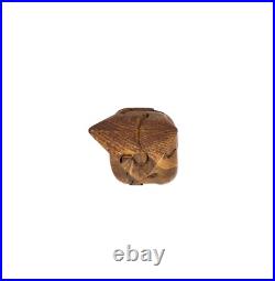 Vintage Handmade Owl Wood Puzzle Sculpture by Deborah D. Bump Stamped by Artist