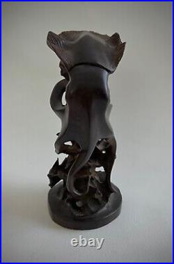 Vintage Hard Wood Octopus & Sea Creatures Table Sculpture