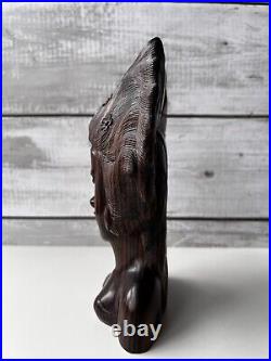 Vintage Heavy Teak Wood Finely Crafted Hand Carving Exotic Balinese Bali Woman