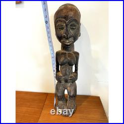 Vintage Hemba Singiti Female Ancestor Figure Congo African Wood Sculpture Art