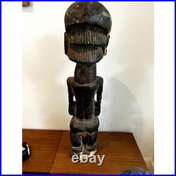 Vintage Hemba Singiti Female Ancestor Figure Congo African Wood Sculpture Art