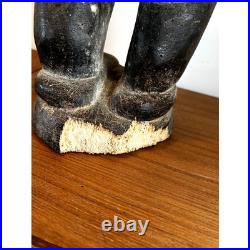 Vintage Hemba Singiti Female Ancestor Figure Congo African Wood Sculpture Art
