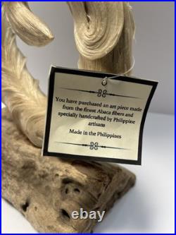 Vintage Hight Quality Hand Made Art Seahorse. Made By Finest Abaca Fibers