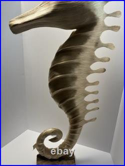 Vintage Hight Quality Hand Made Art Seahorse. Made By Finest Abaca Fibers