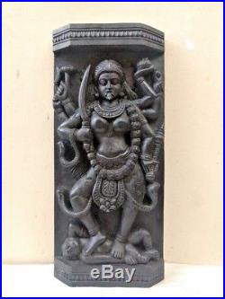 Vintage Hindu Durga Kali Devi Temple Wall Panel panel sculpture Old Statue