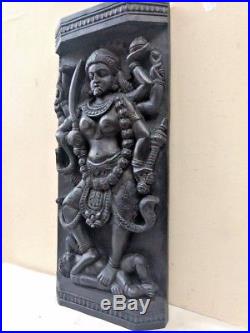 Vintage Hindu Durga Kali Devi Temple Wall Panel panel sculpture Old Statue
