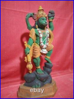 Vintage Hindu Temple God Hanuman Sculpture Statue Figurine Garuda Murti Decor