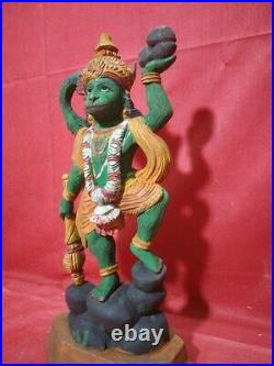 Vintage Hindu Temple God Hanuman Sculpture Statue Figurine Garuda Murti Decor