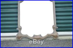 Vintage Hollywood Regency French Art Nouveau Style Carved Sculptural Wall Mirror