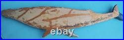 Vintage Humpback Whale Wood Carving 1991 Signed F. Slimak & R. Kern 19 Handmade