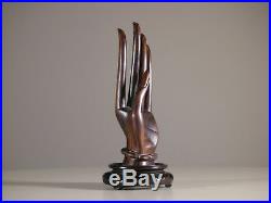 Vintage Indonesia Mas Bali Wood Carving Small Female Left Hand by IB TILEM 6