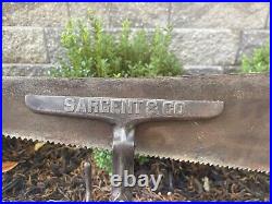 Vintage Industrial Jagged Saw Sculpture Modern Art Metal Clamp Base OOAK