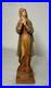 Vintage Italian Wood hand carved religious Madonna Nurnberg statue sculpture