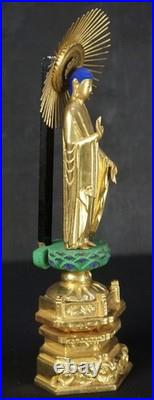 Vintage Japan wood sculpture Butsuzo shrine 1980 hand craft