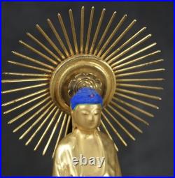 Vintage Japan wood sculpture Butsuzo shrine 1980 hand craft