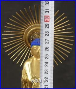 Vintage Japan wood sculpture Butsuzo shrine 1980 hand craft