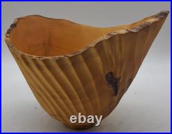 Vintage Jeff Arndt Alaska Cottonwood Burl Bowl Signed 1995 Sculptural Live Edge