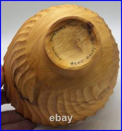 Vintage Jeff Arndt Alaska Cottonwood Burl Bowl Signed 1995 Sculptural Live Edge