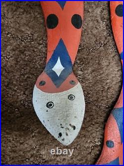 Vintage Jim Jimbo DAVILA wood Snake Carving Folk Art