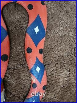 Vintage Jim Jimbo DAVILA wood Snake Carving Folk Art