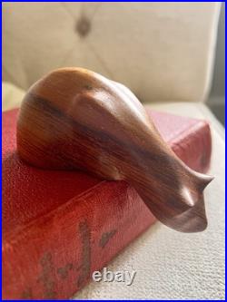 Vintage John Fox Martha Cat Sculpture Hand-Carved Wood Modernist Figurine UK