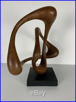 Vintage John Spielman Modern Wood Sculpture England Modernist, Organic