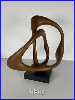 Vintage John Spielman Modern Wood Sculpture England Modernist, Organic