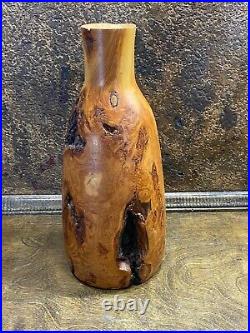 Vintage Jon Wiedebind (signed) California Burl Wood Sculpture Mid Century Vase