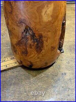 Vintage Jon Wiedebind (signed) California Burl Wood Sculpture Mid Century Vase